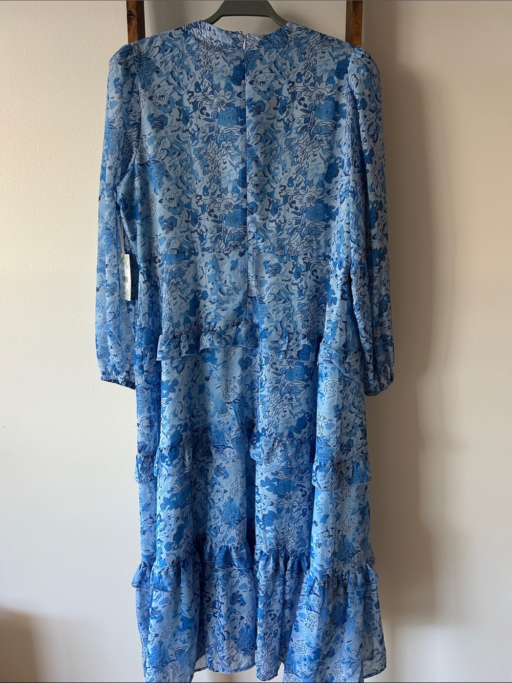 Hyacinth House Sky Blue Floral Long Sleeve Dress - Picture 6 of 8
